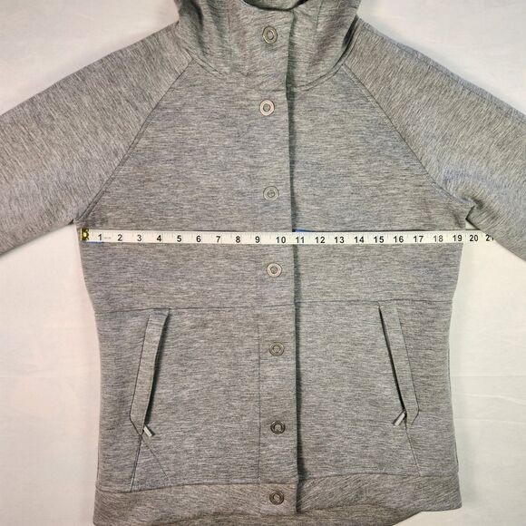 The North Face Jacket Womens Medium Gray Snap Hoodie - Picture 4 of 13